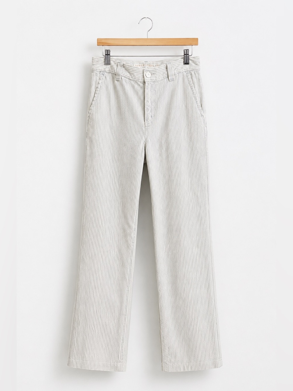 Ralph Lauren Jeans Co Blue White Pinstripe Seersucker Pants Size 4